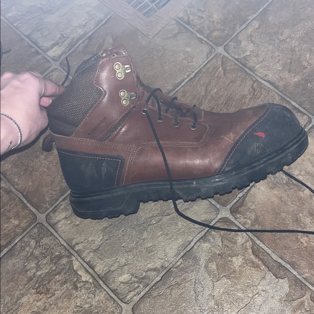 Rugged Brown Leather Work Boots